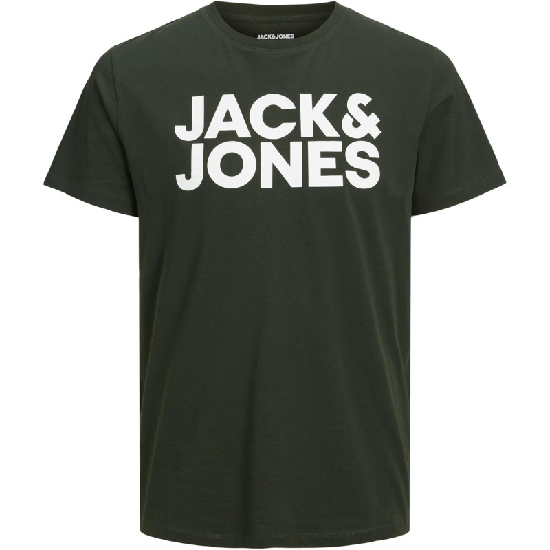JACK & JONES Jjecorp Logo Tee SS O-Neck Noos T-Shirt Uomo - XS Verde (Mountain View Fit: Slim/Large Print) JACK & JONES Jjecorp Logo Tee SS O-Neck Noos T-Shirt Uomo - XS Verde (Mountain View Fit: Slim/Large Print)