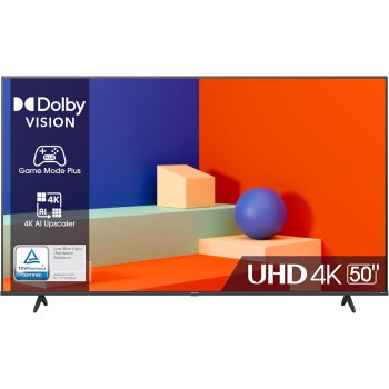 Hisense 50" UHD 4K 2023 50E63KT, Smart TV VIDAA U6, Dolby Vision, HDR 10+, Game Mode Plus, Alexa Built-in, Tuner DVB-T2/S2 HEVC 10, lativù 4K - 50 Pollici