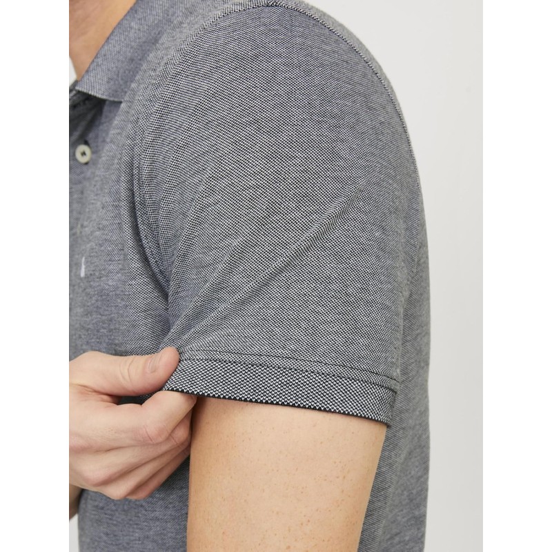 JACK & JONES Polo Plain Shirt Collar Polo - XXL Antracite JACK & JONES Polo Plain Shirt Collar Polo - XXL Antracite