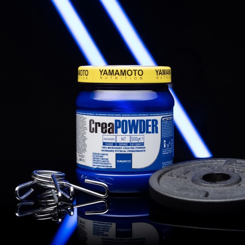 YAMAMOTO NUTRITION, CreaPOWDER 500 gr, Integratore Alimentare di Creatina Monoidrato in Polvere, Integratore per Sportivi Aumenta le Prestazioni Fisiche, Gusto Neutro - 500 grammi