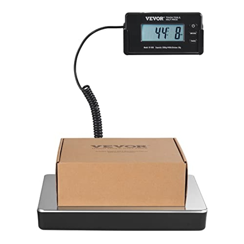 VEVOR Bilancia Digitale Pesa Pacchi di Spedizione Pacchi Postali Uso Commerciale in ABS Carico tra 150 g-200 kg per Corriere Fattoria, Bilancia per Pacchi 309 x 262 x 45 mm Schermo LCD Funzione Tara - 200kg/50g VEVOR Bilancia Digitale Pesa Pacchi di Spedizione Pacchi Postali Uso Commerciale in ABS Carico tra 150 g-200 kg per Corriere Fattoria, Bilancia per Pacchi 309 x 262 x 45 mm Schermo LCD Funzione Tara - 200kg/50g