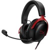 HyperX Cloud III, Cuffie da Gaming con Cavo USB-C, Controlli Audio Integrati, Telaio in Alluminio, Cuscinetti in Memory Foam Rivestiti in Similpelle, Adatto per PS4, Xbox e PC, Nero/Rosso - Rosso