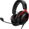 HyperX Cloud III, Cuffie da Gaming con Cavo USB-C, Controlli Audio Integrati, Telaio in Alluminio, Cuscinetti in Memory Foam Rivestiti in Similpelle, Adatto per PS4, Xbox e PC, Nero/Rosso - Rosso