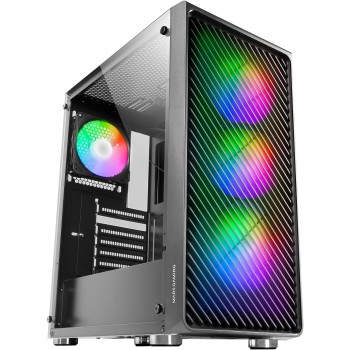 Mars Gaming MC-F, Semitower Gaming ATX, Finestra Vetro Temperato, Parte Frontale Metal-Mesh, 4 Ventole ARGB 120 mm, Nero Mars Gaming MC-F, Semitower Gaming ATX, Finestra Vetro Temperato, Parte Frontale Metal-Mesh, 4 Ventole ARGB 120 mm, Nero