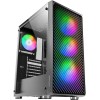 Mars Gaming MC-F, Semitower Gaming ATX, Finestra Vetro Temperato, Parte Frontale Metal-Mesh, 4 Ventole ARGB 120 mm, Nero