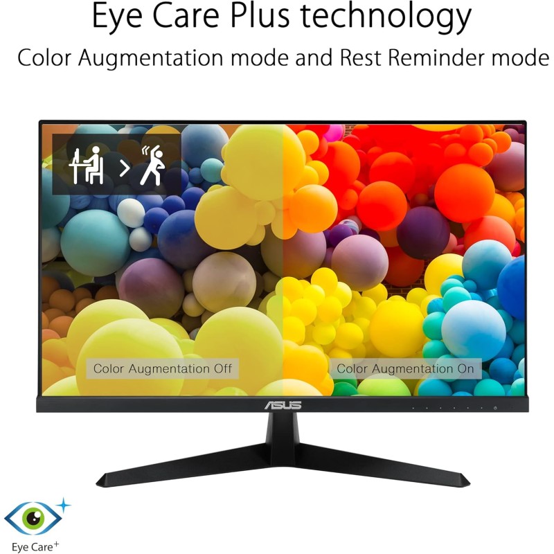 ASUS VY249HGE Eye Care Monitor Gaming 24” pollici FHD (1920 x 1080), IPS 144Hz, SmoothMotion, 1ms (MPRT), FreeSync Premium, Tecnologia Eye Care Plus, Filtro Luce Blu, Anti-sfarfallio, Nero - 24" Full HD IPS ASUS VY249HGE Eye Care Monitor Gaming 24” pollici FHD (1920 x 1080), IPS 144Hz, SmoothMotion, 1ms (MPRT), FreeSync Premium, Tecnologia Eye Care Plus, Filtro Luce Blu, Anti-sfarfallio, Nero - 24" Full HD IPS