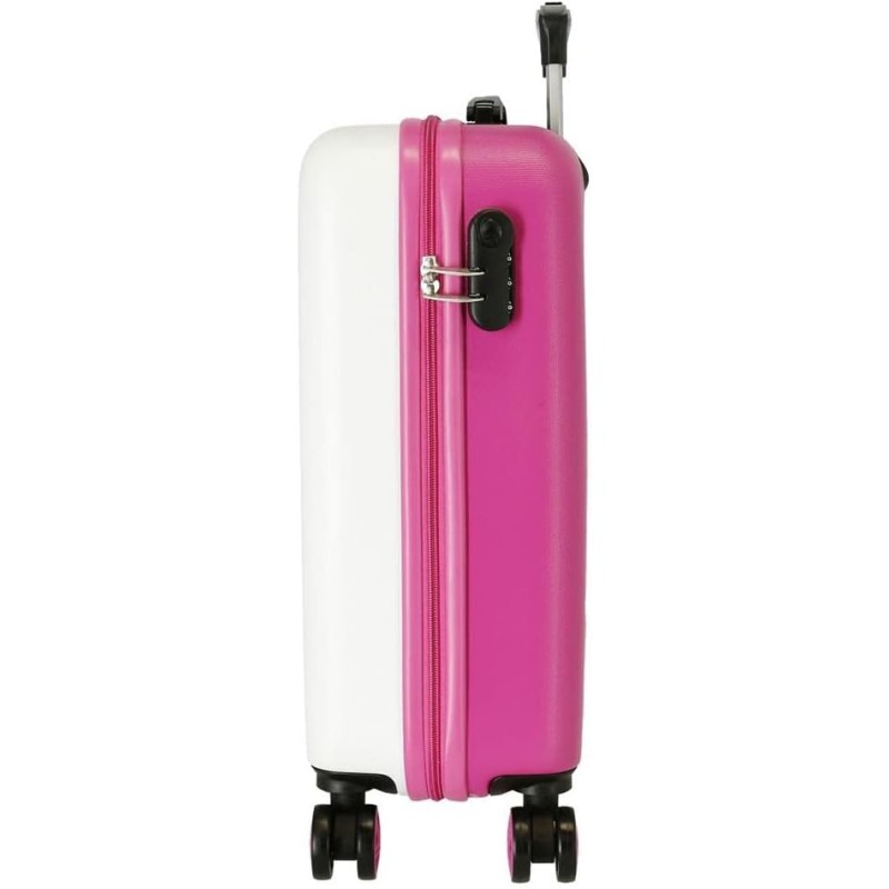 Disney Adorable Stitch Bagagli- Bagagli per bambini Bambine e ragazze Bianco/ Rosa - Valigia cabina Adorabile