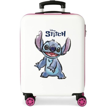 Disney Adorable Stitch Bagagli- Bagagli per bambini Bambine e ragazze Bianco/ Rosa - Valigia cabina Adorabile Disney Adorable Stitch Bagagli- Bagagli per bambini Bambine e ragazze Bianco/ Rosa - Valigia cabina Adorabile