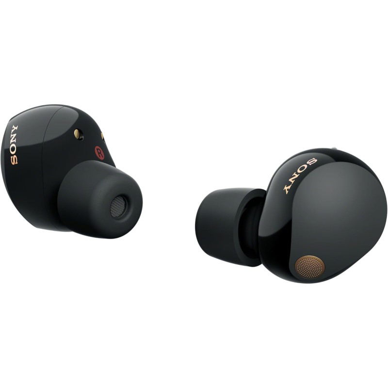 Sony WF-1000XM5 Cuffie Wireless con Noise Cancelling, Bluetooth, Cuffie In-Ear con Microfono, Fino a 24 ore di durata della batteria e Ricarica Rapida, IPX4, Funziona con iOS e Android -Nero - Nero