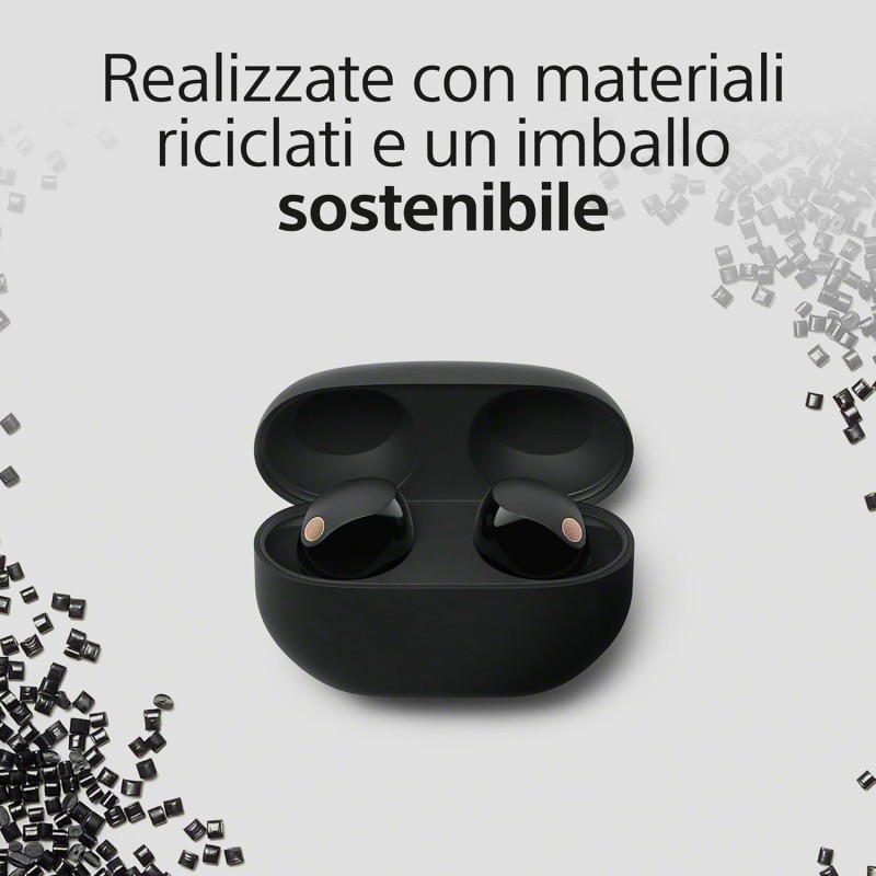 Sony WF-1000XM5 Cuffie Wireless con Noise Cancelling, Bluetooth, Cuffie In-Ear con Microfono, Fino a 24 ore di durata della batteria e Ricarica Rapida, IPX4, Funziona con iOS e Android -Nero - Nero