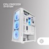 Mars Gaming MC-NEO, Torre Gaming XXL E-ATX, Finestra Frontale e Laterale Vetro Temperato, 4 Ventole ARGB 120mm + Ventola 120mm, Sistema CPU Freezer, Bianco