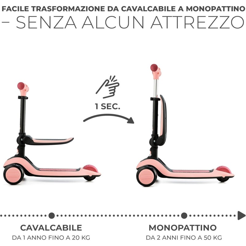 Kinderkraft HALLEY Monopattino - Pink Kinderkraft HALLEY Monopattino - Pink