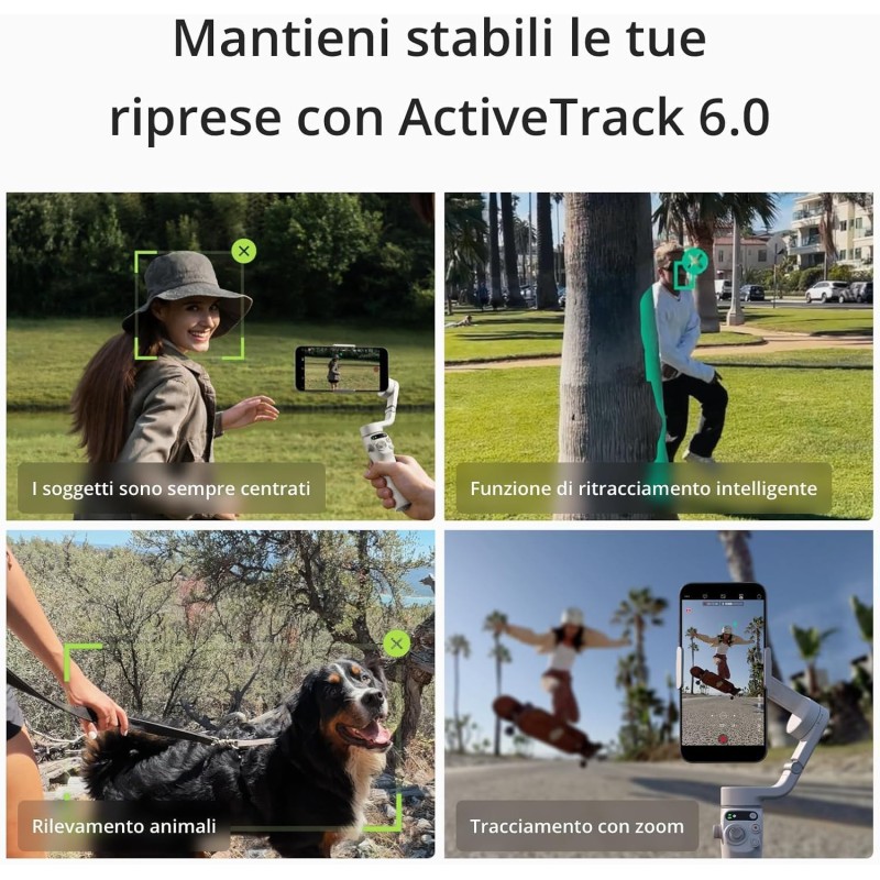 DJI Osmo Mobile 6, stabilizzatore per smartphone a 3 assi, tracciamento degli oggetti, manico integrato, portatile e pieghevole, per Android e iPhone, ideale per vlog, YouTube, TikTok, grigio platino DJI Osmo Mobile 6, stabilizzatore per smartphone a 3 assi, tracciamento degli oggetti, manico integrato, portatile e pieghevole, per Android e iPhone, ideale per vlog, YouTube, TikTok, grigio platino