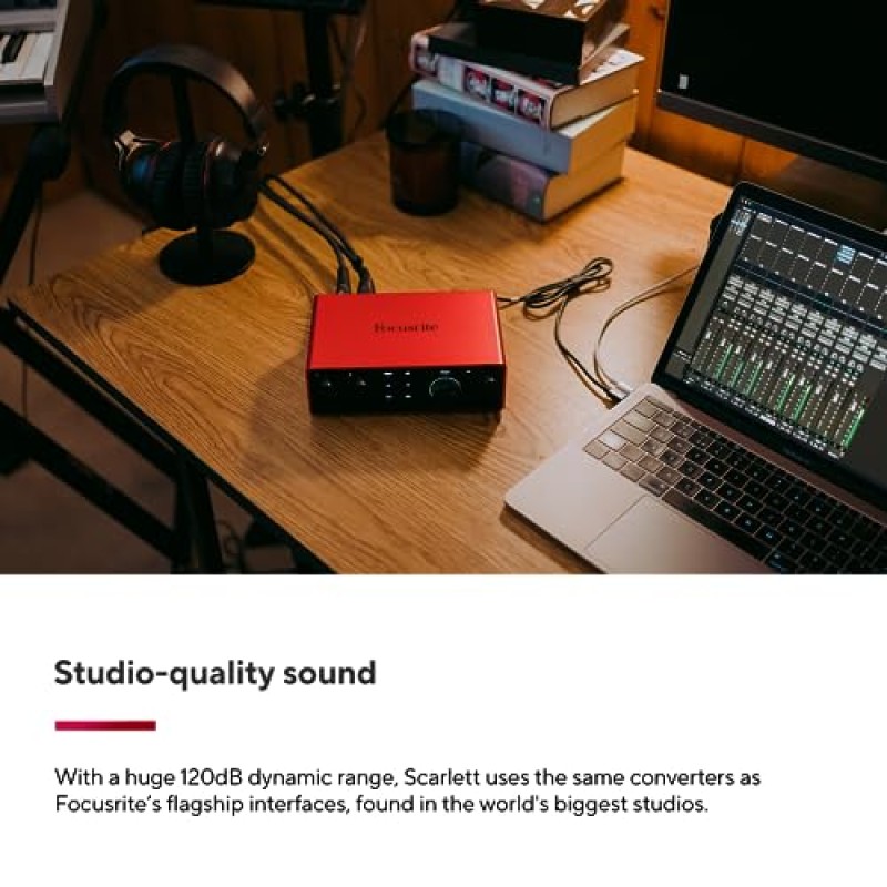 Focusrite Scarlett 4i4 (4° gen.), interfaccia audio USB per musicisti, cantautori e creatori — Registrazioni professionali ad alta fedeltà e tutto il software necessario Focusrite Scarlett 4i4 (4° gen.), interfaccia audio USB per musicisti, cantautori e creatori — Registrazioni professionali ad alta fedeltà e tutto il software necessario