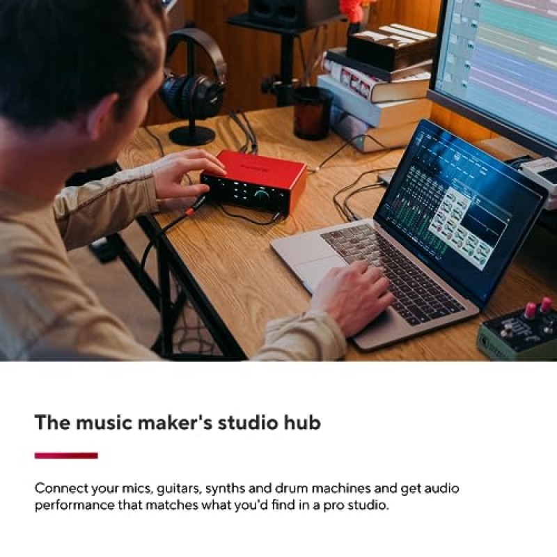 Focusrite Scarlett 4i4 (4° gen.), interfaccia audio USB per musicisti, cantautori e creatori — Registrazioni professionali ad alta fedeltà e tutto il software necessario Focusrite Scarlett 4i4 (4° gen.), interfaccia audio USB per musicisti, cantautori e creatori — Registrazioni professionali ad alta fedeltà e tutto il software necessario