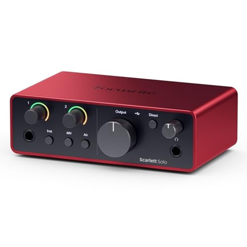 Focusrite Scarlett Solo (4° gen.), interfaccia audio USB per chitarristi, cantanti o produttori - Registrazioni professionali ad alta fedeltà e tutto il software necessario Focusrite Scarlett Solo (4° gen.), interfaccia audio USB per chitarristi, cantanti o produttori - Registrazioni professionali ad alta fedeltà e tutto il software necessario