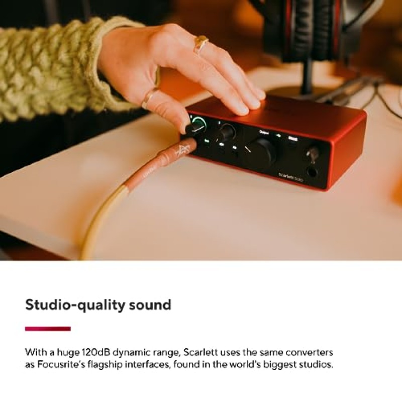 Focusrite Scarlett Solo (4° gen.), interfaccia audio USB per chitarristi, cantanti o produttori - Registrazioni professionali ad alta fedeltà e tutto il software necessario Focusrite Scarlett Solo (4° gen.), interfaccia audio USB per chitarristi, cantanti o produttori - Registrazioni professionali ad alta fedeltà e tutto il software necessario