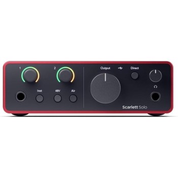Focusrite Scarlett Solo (4° gen.), interfaccia audio USB per chitarristi, cantanti o produttori - Registrazioni professionali ad alta fedeltà e tutto il software necessario