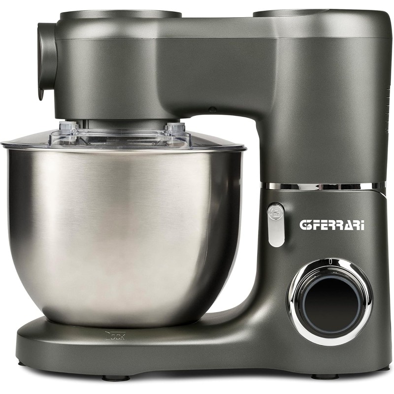 G3 Ferrari G20149 Impastatrice Planetaria "Pastaio", 1800 Watt (max), Capacità 7 Litri, 6 Velocità, Contenitore INOX, Accessori inclusi, Singolo gancio, Grigio Antracite G3 Ferrari G20149 Impastatrice Planetaria "Pastaio", 1800 Watt (max), Capacità 7 Litri, 6 Velocità, Contenitore INOX, Accessori inclusi, Singolo gancio, Grigio Antracite