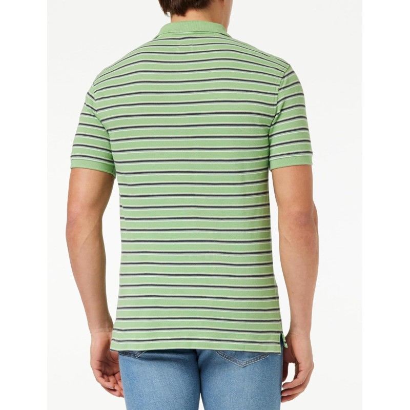 Levi's Housemark Polo T-Shirt Uomo - XS Hopscotch Stripe Aspen Green Levi's Housemark Polo T-Shirt Uomo - XS Hopscotch Stripe Aspen Green