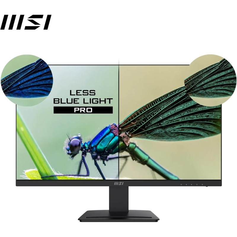 MSI PRO MP273A Monitor 27" FHD, IPS (1920 x 1080), fino a 100 Hz (con HDMI), Schermo Eye-Friendly, VESA 75x75, Altoparlanti integrati, Supporto Display Kit - HDMI 1.4, DP 1.2a, D-Sub - 27" Nero MSI PRO MP273A Monitor 27" FHD, IPS (1920 x 1080), fino a 100 Hz (con HDMI), Schermo Eye-Friendly, VESA 75x75, Altoparlanti integrati, Supporto Display Kit - HDMI 1.4, DP 1.2a, D-Sub - 27" Nero