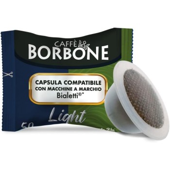 Caffè Borbone Compatible Bialetti* Miscela Light, 50% di caffeina in meno della Miscela Blu - 100 Capsule - Compatibili con Macchine a marchio Bialetti* - Miscela Light
