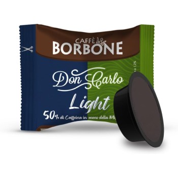 Caffè Borbone Don Carlo Miscela Light, 50% di caffeina in meno della Miscela Blu - 100 Capsule - Compatibili con Macchine Lavazza* A Modo Mio* - Miscela Blu Light