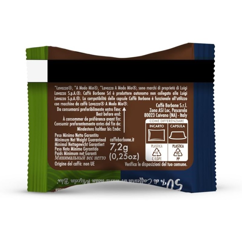Caffè Borbone Don Carlo Miscela Light, 50% di caffeina in meno della Miscela Blu - 100 Capsule - Compatibili con Macchine Lavazza* A Modo Mio* - Miscela Blu Light Caffè Borbone Don Carlo Miscela Light, 50% di caffeina in meno della Miscela Blu - 100 Capsule - Compatibili con Macchine Lavazza* A Modo Mio* - Miscela Blu Light