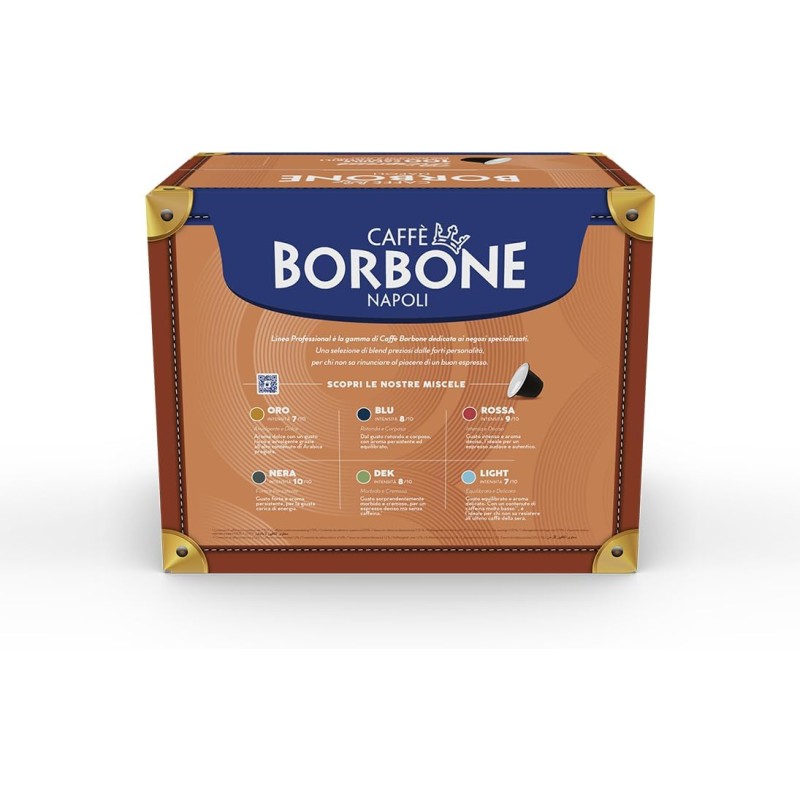 Caffè Borbone Respresso Miscela Light, 50% di caffeina in meno della Miscela Blu - 100 Capsule - Compatibili con le Macchine ad uso domestico Nespresso* - Miscela Light