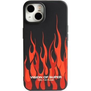 Celly, Cover iPhone 14, VOS Collection, Colore Nero, Cover Morbida al Tatto, Realizzata con TPU 100% con Rivestimento in SIlicone, con Protezione Tasti Laterali e Bordi Antiscivolo