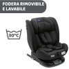 Chicco Unico Evo I-Size, Seggiolino Auto 0-36 Kg, omologato ECE R129/03, Isofix Girevole A 360° E Reclinabile, Gruppo 0+/1/2/3 Da 0 A 12 Anni - Nero