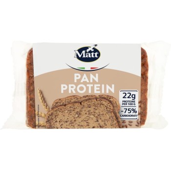 Matt, Pan Protein, Pane Proteico, Ricco di Proteine e a Basso Contenuto di Carboidrati, Pane di Segale Proteico e Ricco di Fibre, Confezione da 250 g Matt, Pan Protein, Pane Proteico, Ricco di Proteine e a Basso Contenuto di Carboidrati, Pane di Segale Proteico e Ricco di Fibre, Confezione da 250 g