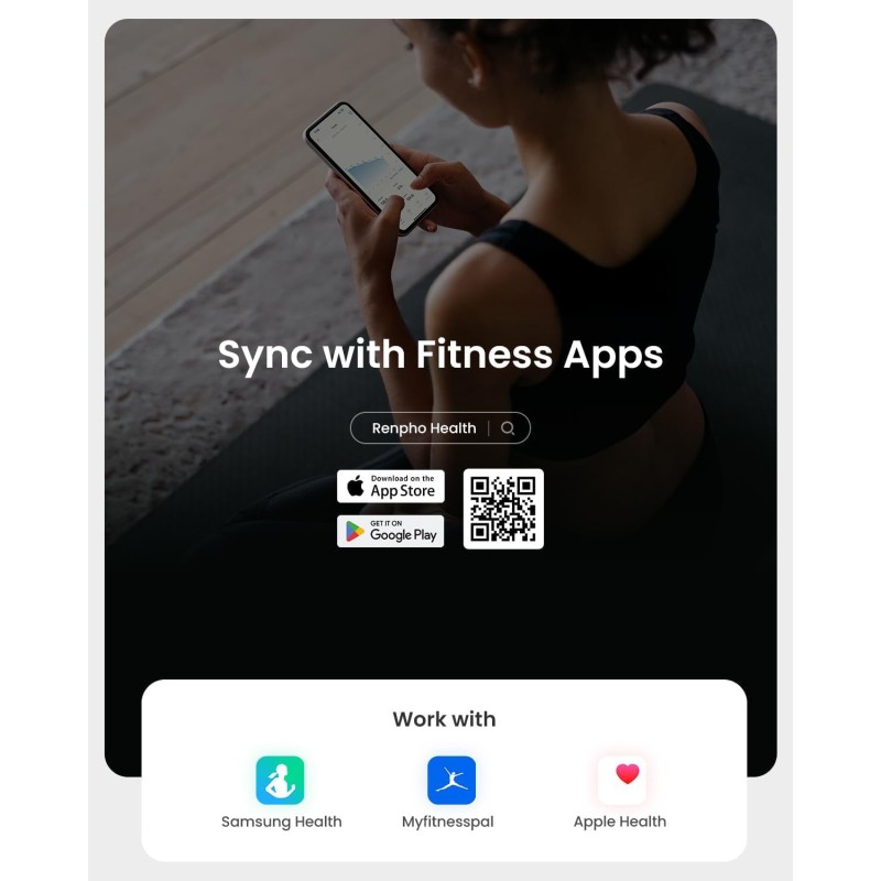 RENPHO Elis 1 Bilancia Pesapersone, Professionale Bilancia Impedenziometrica Bluetooth Bilancia Pesa Persona Digitale con App - Misura Peso Corporeo, Massa Grassa, BMI, Massa Muscolare, Marmo - 280mm/11" Nero-VA RENPHO Elis 1 Bilancia Pesapersone, Professionale Bilancia Impedenziometrica Bluetooth Bilancia Pesa Persona Digitale con App - Misura Peso Corporeo, Massa Grassa, BMI, Massa Muscolare, Marmo - 280mm/11" Nero-VA