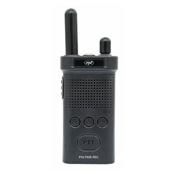 Stazione radio portatile PNI PMR R60 446MHz, 0.5W, Scan, serratura a chiave, SOS, Monitor, batteria 1200mAh