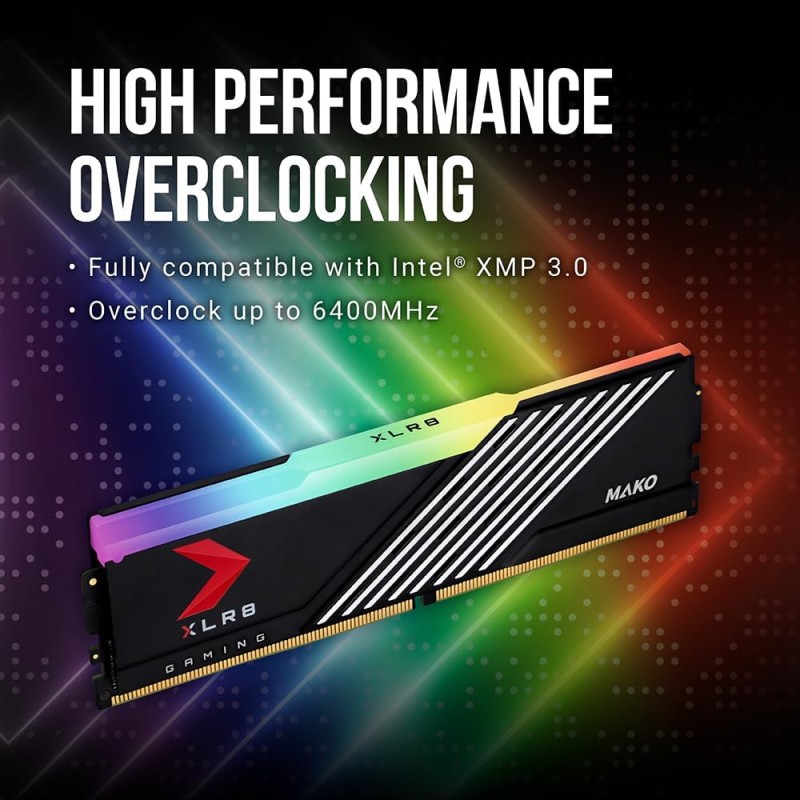 PNY XLR8 Gaming EPIC-X RGB™ 32GB (2x16GB) DDR5 6000MHz (PC5-48000) CL40 1.3V Desktop Memory Kit (MD32GK2D5600040MXRGB) - 32 Gb