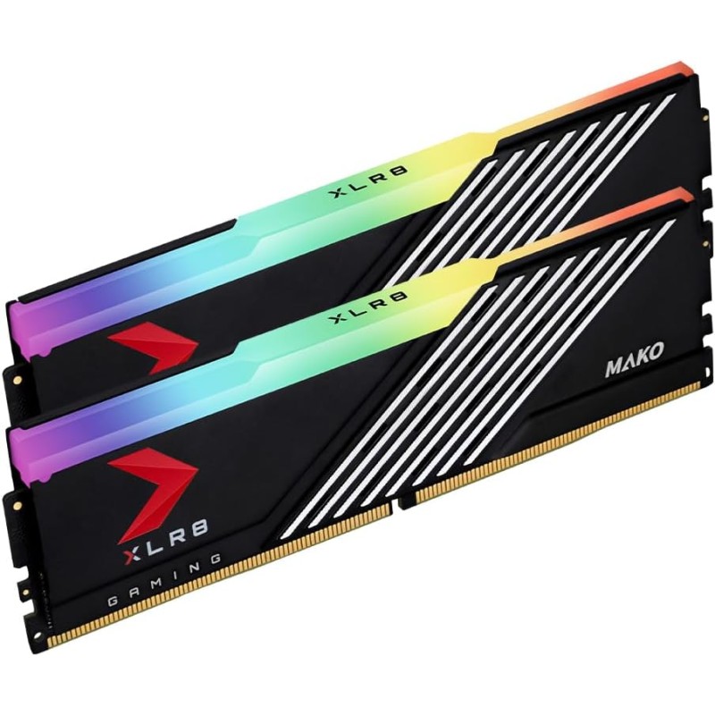 PNY XLR8 Gaming EPIC-X RGB™ 32GB (2x16GB) DDR5 6000MHz (PC5-48000) CL40 1.3V Desktop Memory Kit (MD32GK2D5600040MXRGB) - 32 Gb