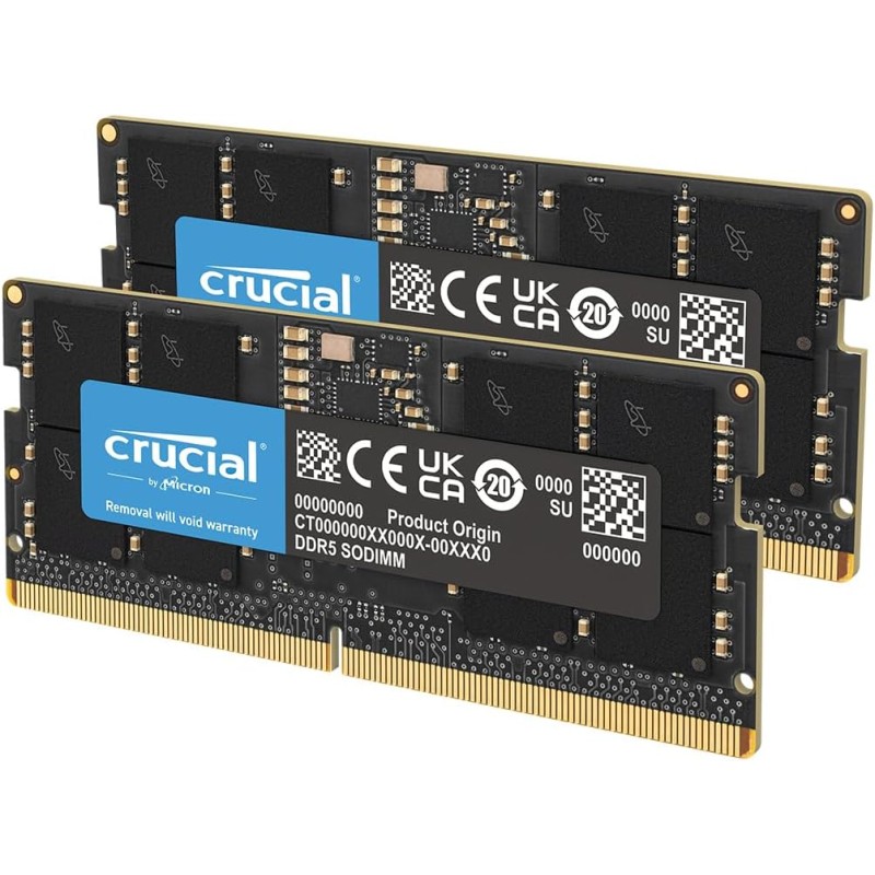 Crucial RAM 48GB Kit (2x24GB) DDR5 5600MHz (o 5200MHz o 4800MHz) Memoria per computer Portatili CT2K24G56C46S5 - 48GB Kit (2x24GB) Crucial RAM 48GB Kit (2x24GB) DDR5 5600MHz (o 5200MHz o 4800MHz) Memoria per computer Portatili CT2K24G56C46S5 - 48GB Kit (2x24GB)