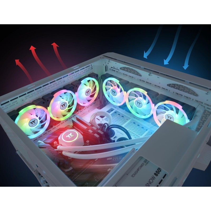 Thermaltake SWAFAN EX12 ARGB Ventola di raffreddamento per PC TT Premium Edition 3 Fan Pack - 120MM Nero Thermaltake SWAFAN EX12 ARGB Ventola di raffreddamento per PC TT Premium Edition 3 Fan Pack - 120MM Nero