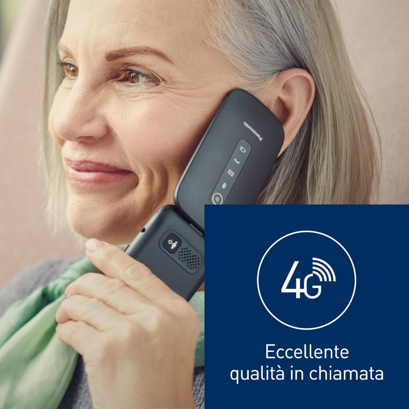 Panasonic KX-TU550EXC Telefono 4G Cellulare Essenziale per Anziani a Conchiglia, Fotocamera da 1.2MP, Telefono per Anziani con Schermo Grande da 2.8", 300 Ore di Standby, Blu - Blue Panasonic KX-TU550EXC Telefono 4G Cellulare Essenziale per Anziani a Conchiglia, Fotocamera da 1.2MP, Telefono per Anziani con Schermo Grande da 2.8", 300 Ore di Standby, Blu - Blue
