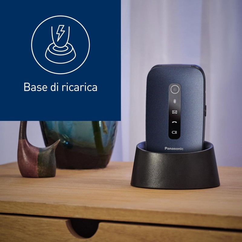 Panasonic KX-TU550EXC Telefono 4G Cellulare Essenziale per Anziani a Conchiglia, Fotocamera da 1.2MP, Telefono per Anziani con Schermo Grande da 2.8", 300 Ore di Standby, Blu - Blue Panasonic KX-TU550EXC Telefono 4G Cellulare Essenziale per Anziani a Conchiglia, Fotocamera da 1.2MP, Telefono per Anziani con Schermo Grande da 2.8", 300 Ore di Standby, Blu - Blue