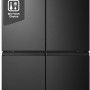 Hisense MQ79452FE Frigorifero Americano Quattro Porte, Total No Frost, Grande capacità 454 Litri, Nero, Illuminazione Sof LED, Dimensioni cm 70,6 P x 79,4 L x 181,7 H - 454 litri Black Inox