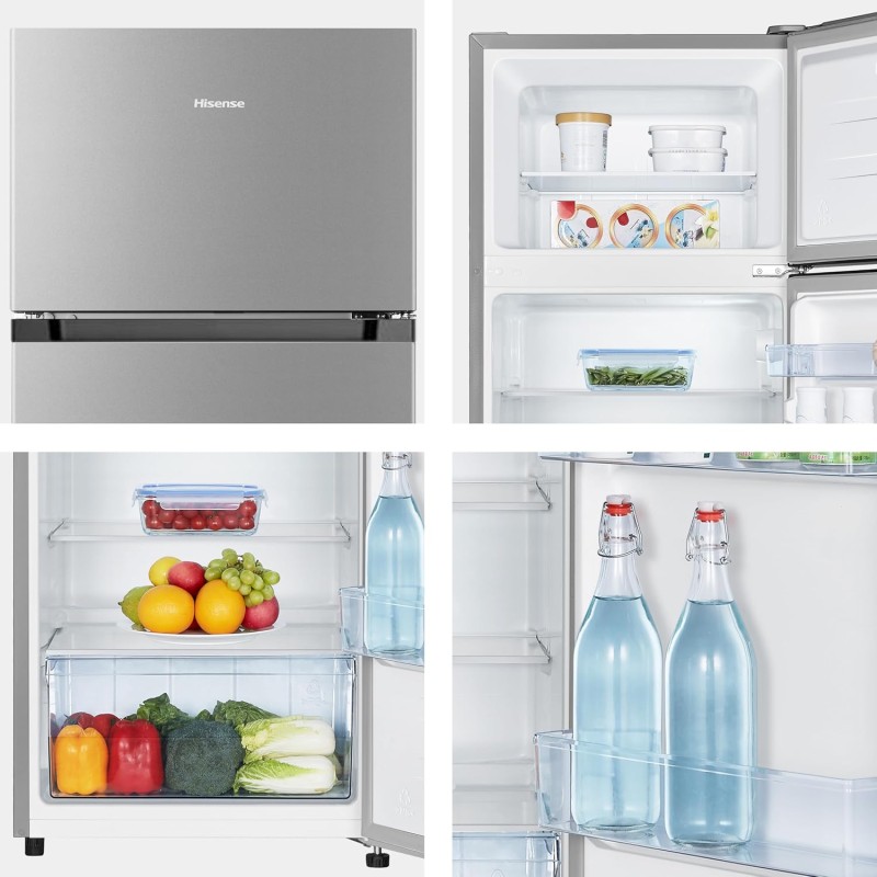Hisense MTM55205SE Frigorifero Doppia Porta a Libera Installazione Modello 2022, 206 L, Silver, 143.4 x‎ 54.2 x 55 cm - 206 Litri Grigio