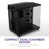 NZXT H6 Flow, CC-H61FB-01, Case Mid-Tower Compatto a Doppia Camera con Flusso d'Aria, Pannelli in Vetro Panoramico, Flusso d'Aria ad Alte Prestazioni, Include 3 Ventole da 120 mm, Nero - Nero / puro piacere NZXT H6 Flow, CC-H61FB-01, Case Mid-Tower Compatto a Doppia Camera con Flusso d'Aria, Pannelli in Vetro Panoramico, Flusso d'Aria ad Alte Prestazioni, Include 3 Ventole da 120 mm, Nero - Nero / puro piacere