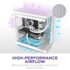 NZXT H6 Flow, CC-H61FW-01, Case Mid-Tower Compatto a Doppia Camera con Flusso d'Aria, Pannelli in Vetro Panoramico, Flusso d'Aria ad Alte Prestazioni, Include 3 Ventole da 120 mm, Bianco - Bianco NZXT H6 Flow, CC-H61FW-01, Case Mid-Tower Compatto a Doppia Camera con Flusso d'Aria, Pannelli in Vetro Panoramico, Flusso d'Aria ad Alte Prestazioni, Include 3 Ventole da 120 mm, Bianco - Bianco