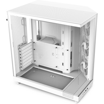 NZXT H6 Flow, CC-H61FW-01, Case Mid-Tower Compatto a Doppia Camera con Flusso d'Aria, Pannelli in Vetro Panoramico, Flusso d'Aria ad Alte Prestazioni, Include 3 Ventole da 120 mm, Bianco - Bianco NZXT H6 Flow, CC-H61FW-01, Case Mid-Tower Compatto a Doppia Camera con Flusso d'Aria, Pannelli in Vetro Panoramico, Flusso d'Aria ad Alte Prestazioni, Include 3 Ventole da 120 mm, Bianco - Bianco