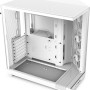 NZXT H6 Flow, CC-H61FW-01, Case Mid-Tower Compatto a Doppia Camera con Flusso d'Aria, Pannelli in Vetro Panoramico, Flusso d'Aria ad Alte Prestazioni, Include 3 Ventole da 120 mm, Bianco - Bianco
