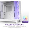 NZXT H6 Flow RGB, CC-H61FW-R1, Case Mid-Tower Compatto a Doppia Camera con Flusso d'Aria, Include 3 Ventole RGB da 120 mm, Pannelli in Vetro Panoramico, Flusso d'Aria ad Alte Prestazioni, Bianco - Bianco NZXT H6 Flow RGB, CC-H61FW-R1, Case Mid-Tower Compatto a Doppia Camera con Flusso d'Aria, Include 3 Ventole RGB da 120 mm, Pannelli in Vetro Panoramico, Flusso d'Aria ad Alte Prestazioni, Bianco - Bianco