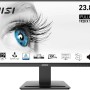 MSI PRO MP243X Monitor 24" IPS FHD (1920x1080), 100Hz, 1ms, altoparlanti integrati, Eye-friendly, FreeSync, 1x HDMI e 1x DP, VESA - 24" Nero