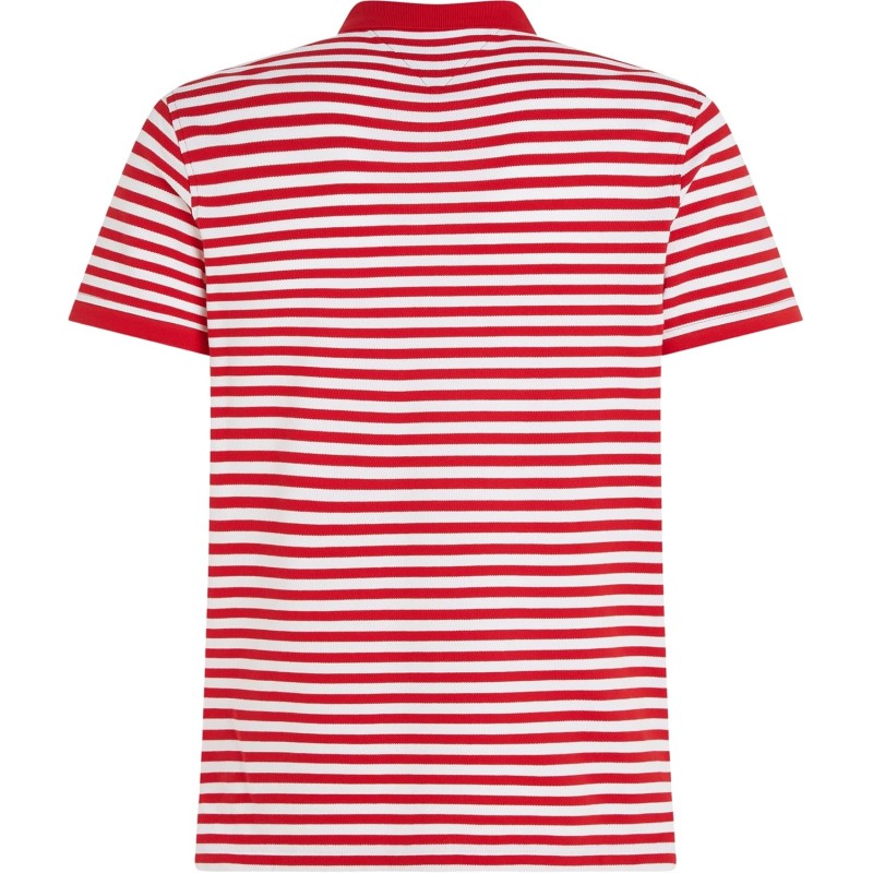 Tommy Hilfiger Uomo Maglietta Polo Maniche Corte 1985 Slim Fit - L Rosso (Primary Red/White) Tommy Hilfiger Uomo Maglietta Polo Maniche Corte 1985 Slim Fit - L Rosso (Primary Red/White)