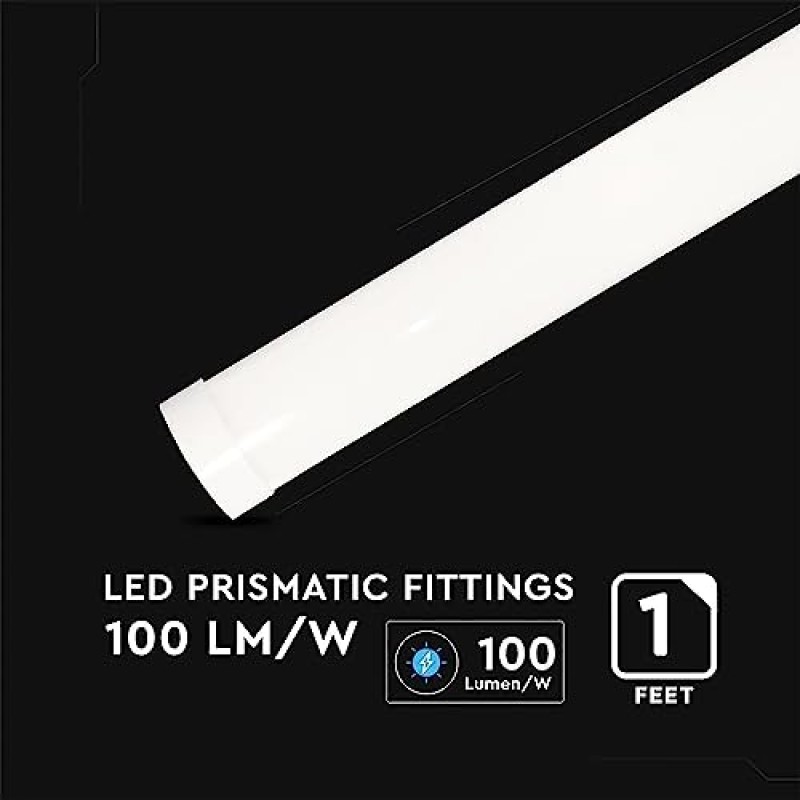 V-TAC Plafoniera LED Lineare da Soffitto 30 CM - 10W - Chip Samsung - Lampada Rettangolare 1200 Lumen - IP20 per Parete, Garage, Negozio - Tubo LED - Luce 3000k Bianca Calda - 30 CM